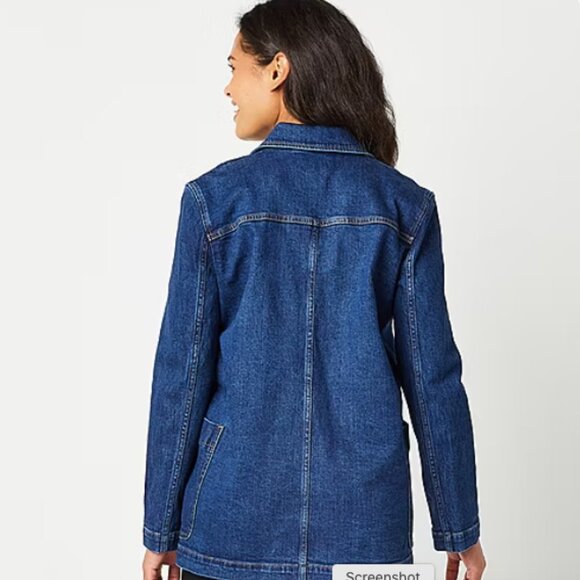 NWT Abbott Elementary Women's Long Sleeve Denim Jacket - Picture 3 of 5